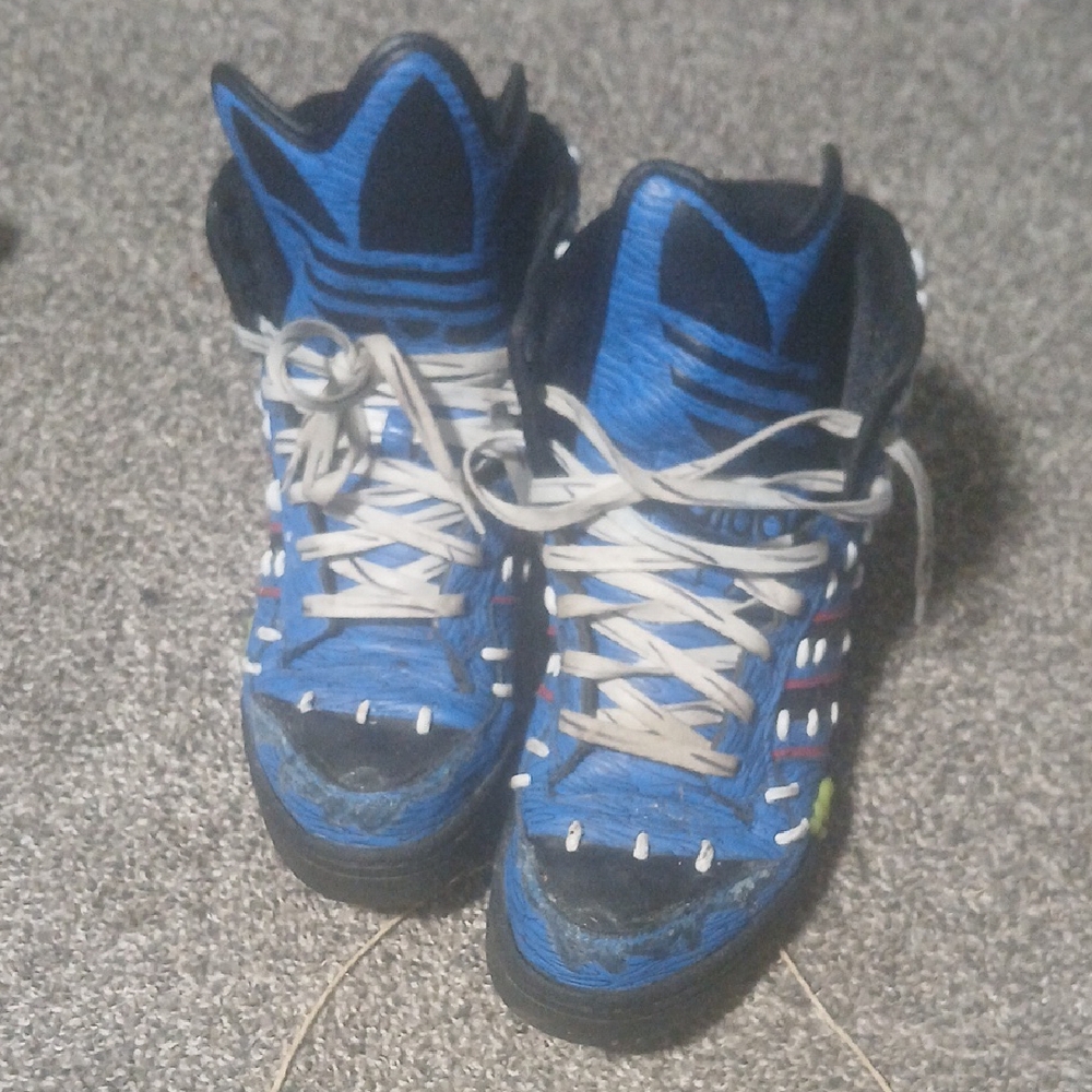 Adidas jeremy scott Blue and Black High-Top Sneakers